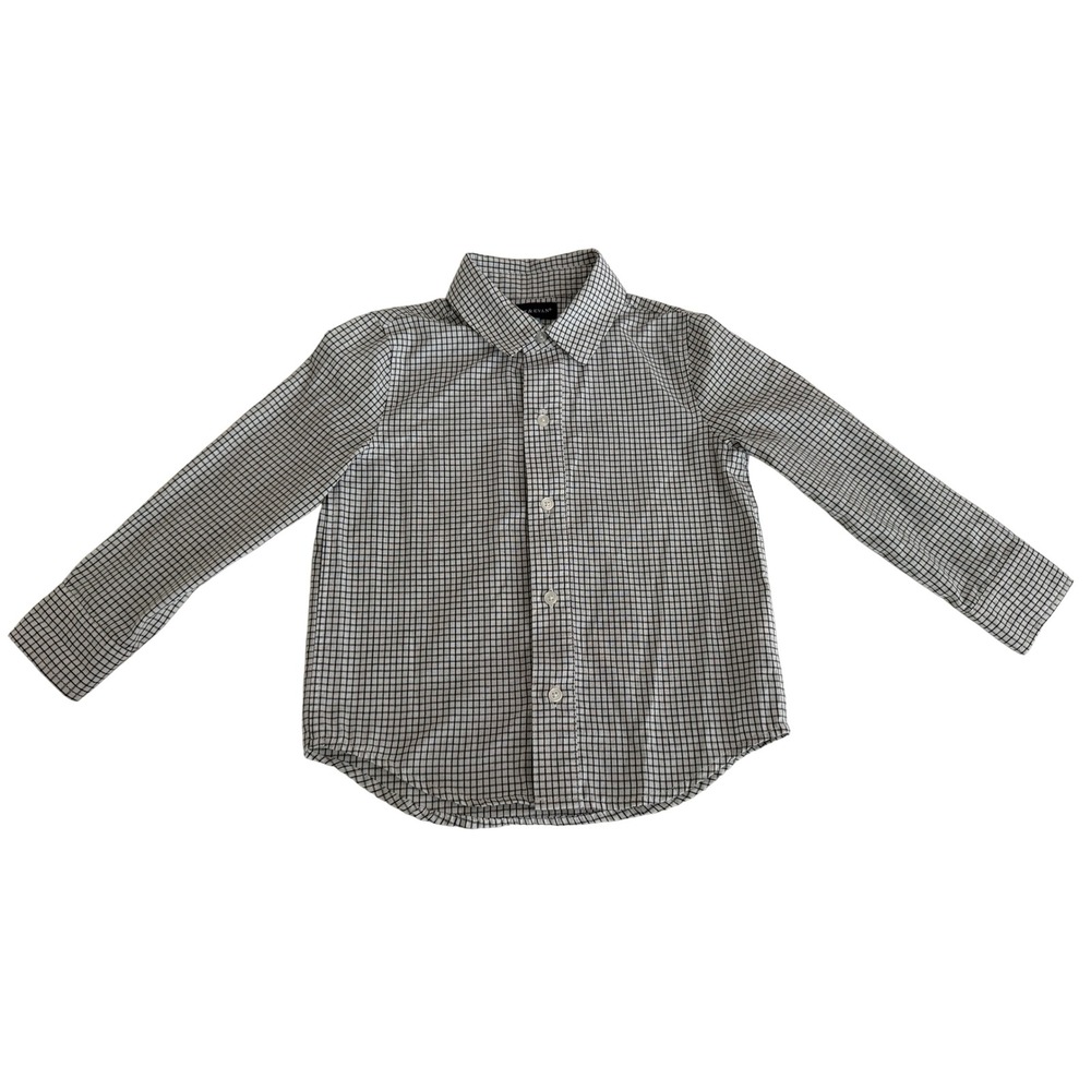 Janie and Jack White Boys Size 4 Oxford & Andy Evan Grid Check Shirts Bundle